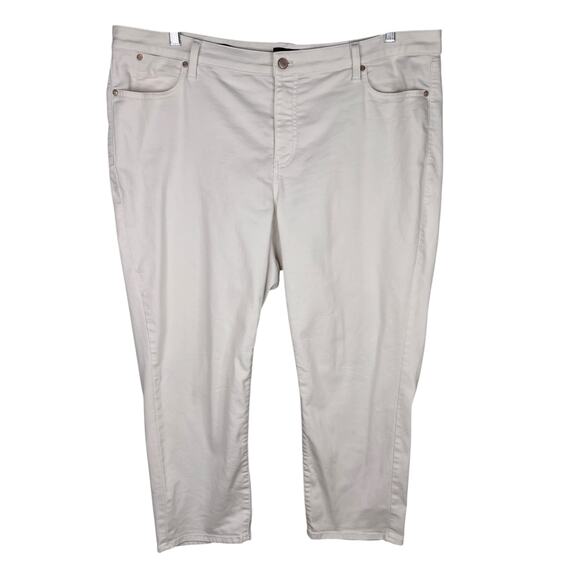 Talbots Straight Leg Crop Jean 20W White - Picture 1 of 12